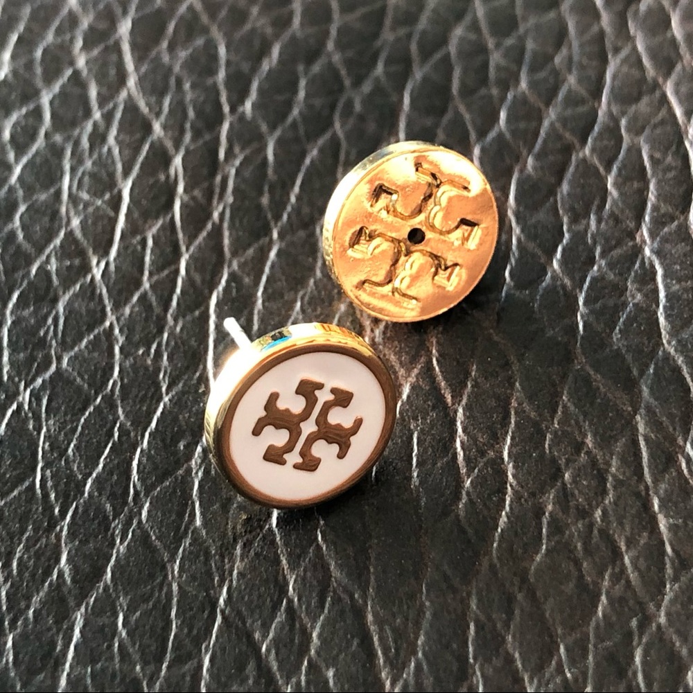 Tory Burch Lacquered Logo Studs - Picture 2 of 6